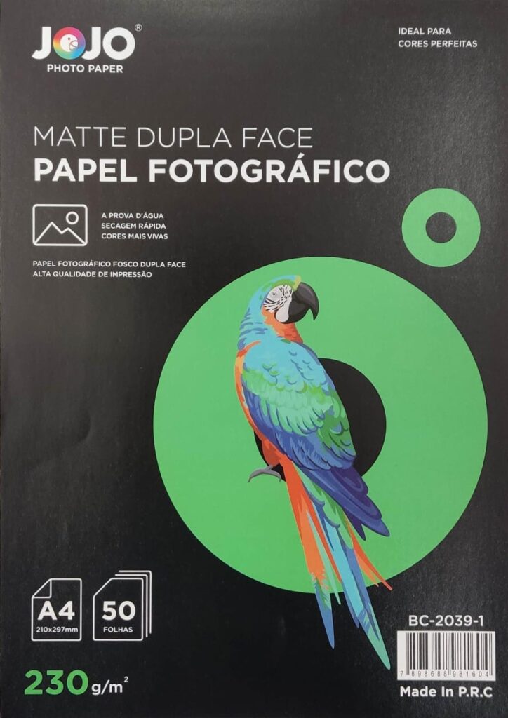 Papel Foto Matte 230g Dupla Face Premium Fosco C/50 FOLHAS