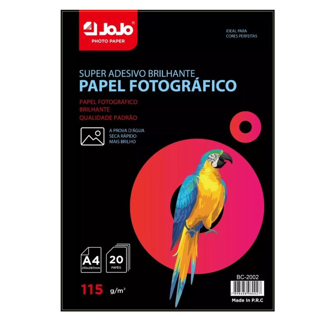 Papel Fotográfico Glossy Adesivo 115g A4