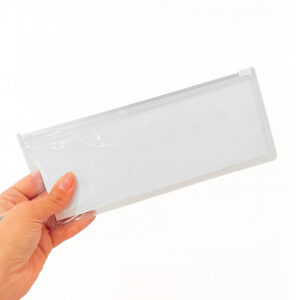 Estojo plástico ZIP transparente 22x8