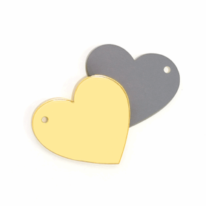 Espelho em acrílico coração - Dourado - 10 unid (cópia)